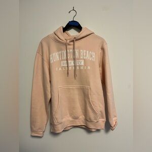 LaneSeven Light Pink Huntington Beach Surf City Hoodie/Sweatshirt